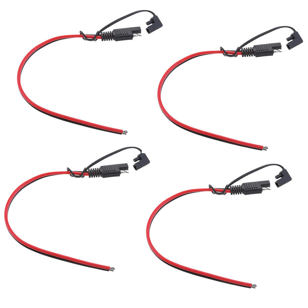 4 Pieces 30cm 14AWG Hot Solar Battery Charger SAE DIY Line Connector Cable