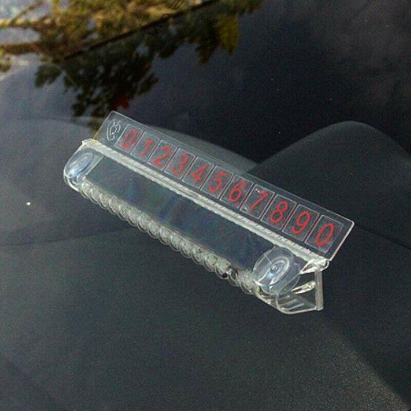 Car Temporary Parking Card Phone Number Card Plate Park Stop LED Light