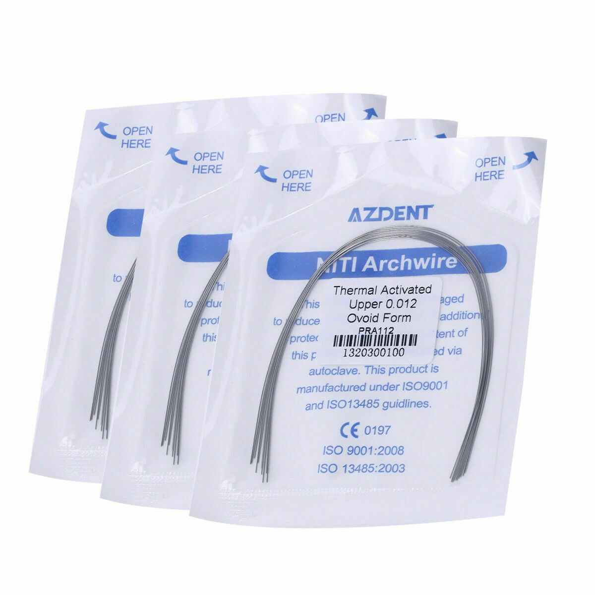 30 X Dental Ortho Heat Thermal Activated Niti Arch Wire Round Upper/Lower AZDENT
