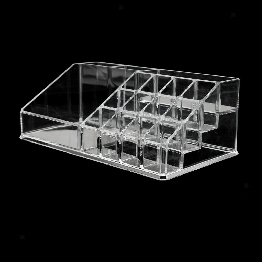 15 Slot Clear Acrylic Makeup Cosmetic Organizer Lipstick Brush Holder Stand