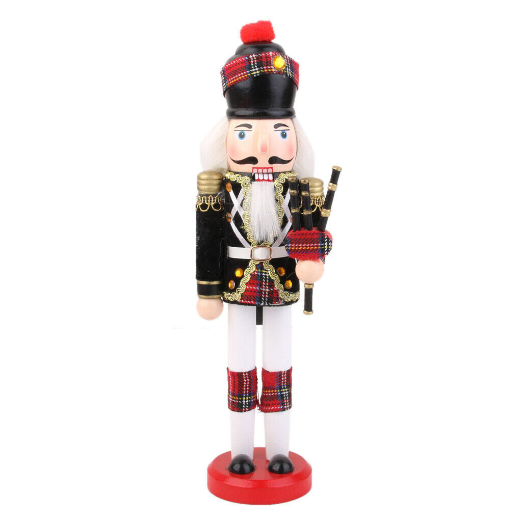Wooden solider Bagpipes Soldier Home Table Ornament Kids Christmas Gift
