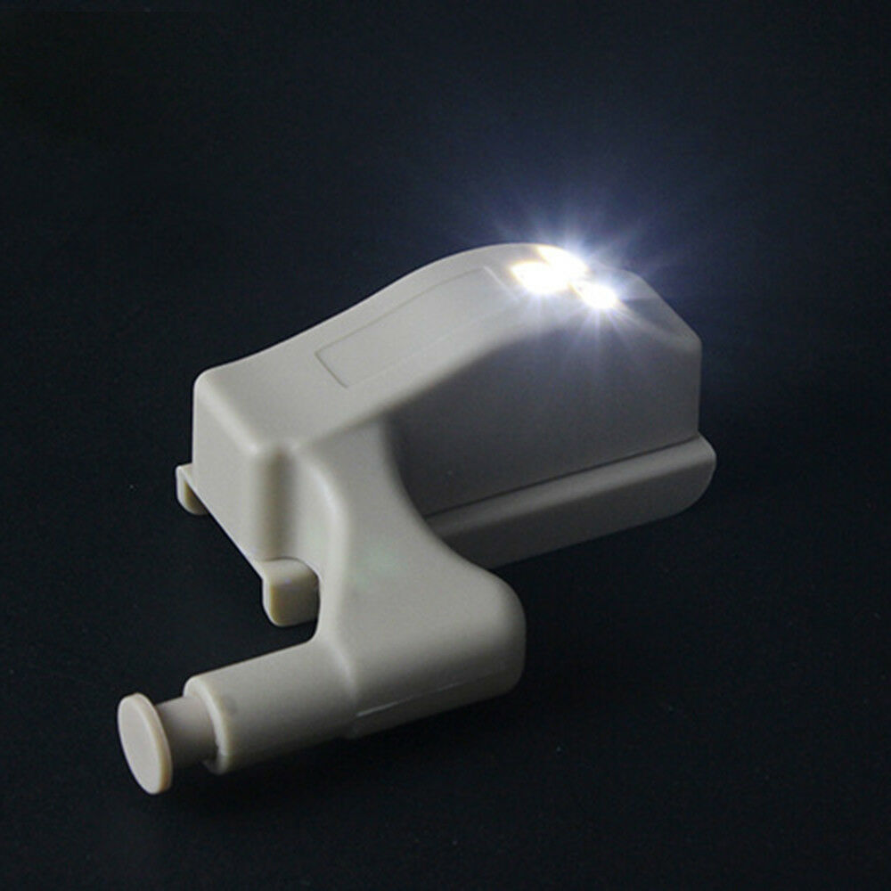 New Cool White Cabinet Hinge LED Light For Wardrobe Cupboard Home Kitchen Closet
