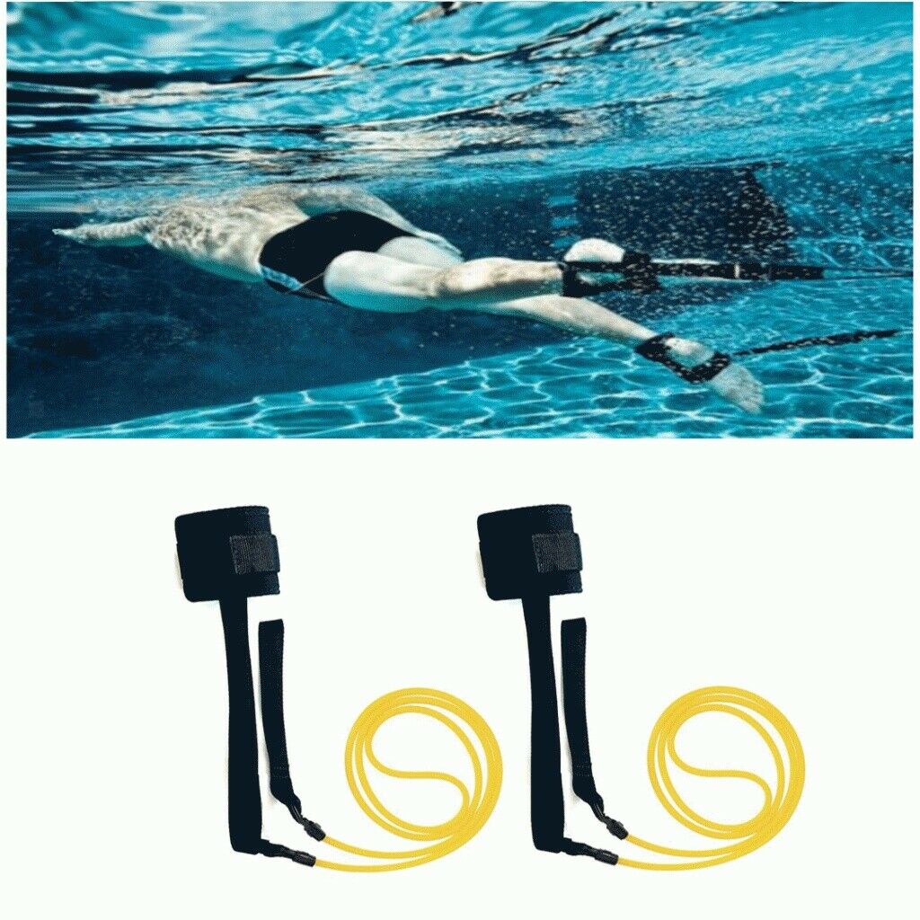 Stationary Swimmer Swim Trainer Belt Set Ankle Strap Leash Equipment New