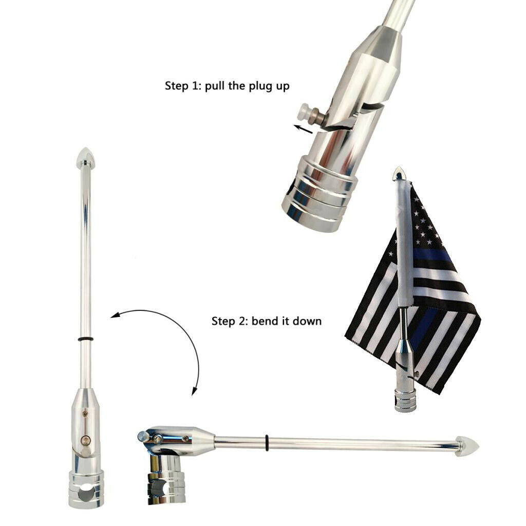 US Blue Flag Luggage 9 '' X 6 '' Adjustable + Roof Rack Pole