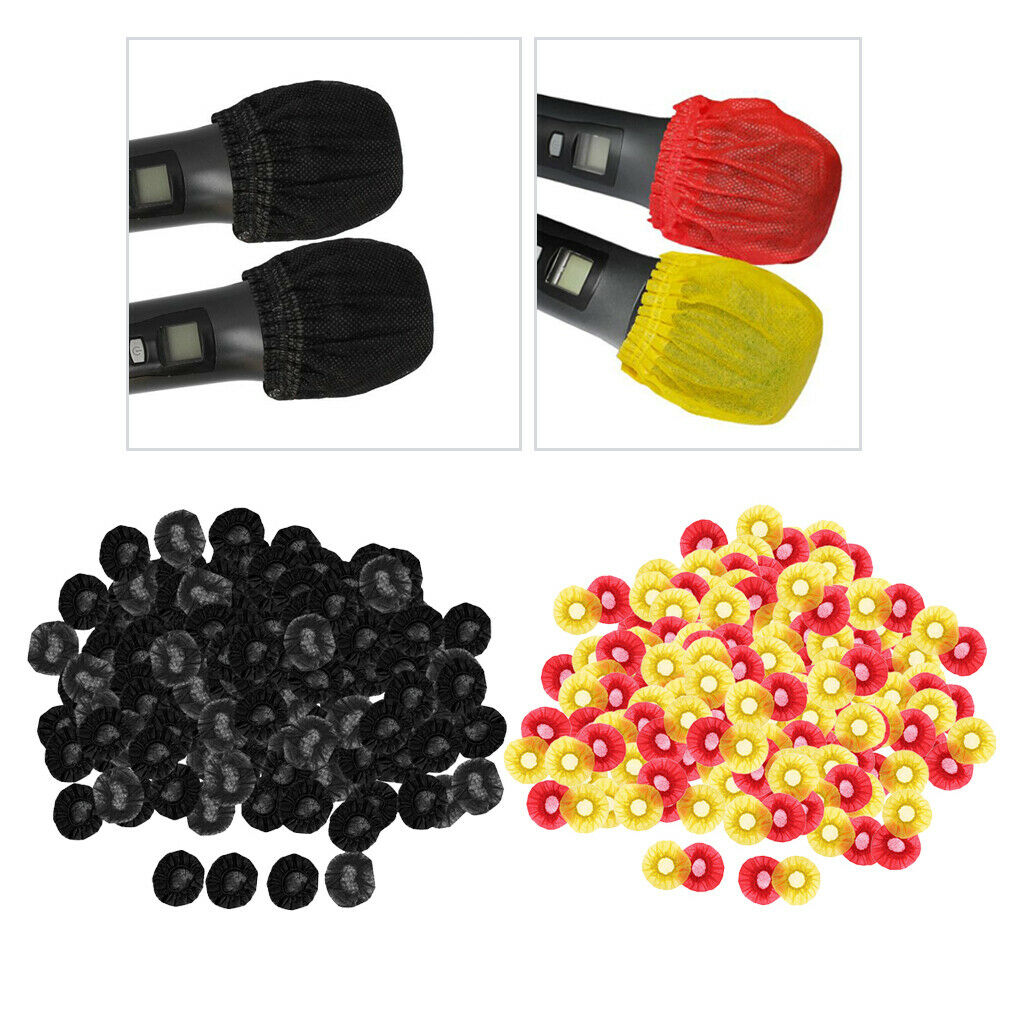 400x Sanitary Non-woven Microphone Cover Windscree KTV Stage Mic Covers Cleaning