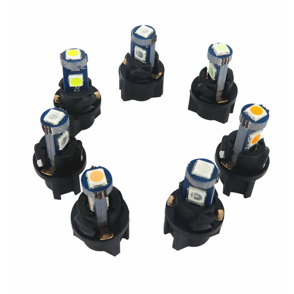 10 Pieces Ice Blue LED T5 3030 Twist lock Socket Instrument Dashboard Lights