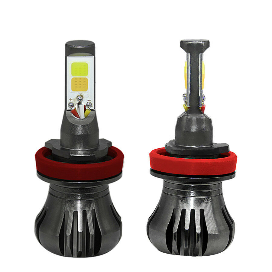 2 PC COB LED H11 H8 Bulbs White & Yellow Dual Color Fog Light Lamps Flash Strobe