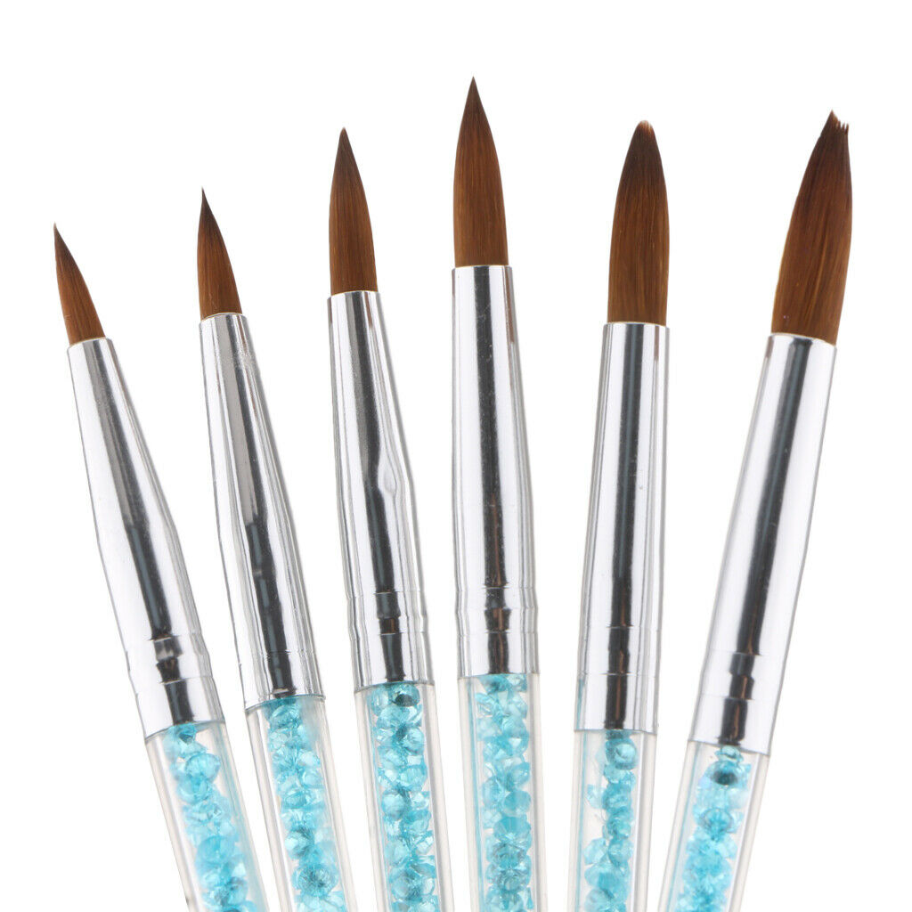 6 PCS Mermaid Tail Stick UV Gel Polish Nail Art Drawing Painting Pen Brushes