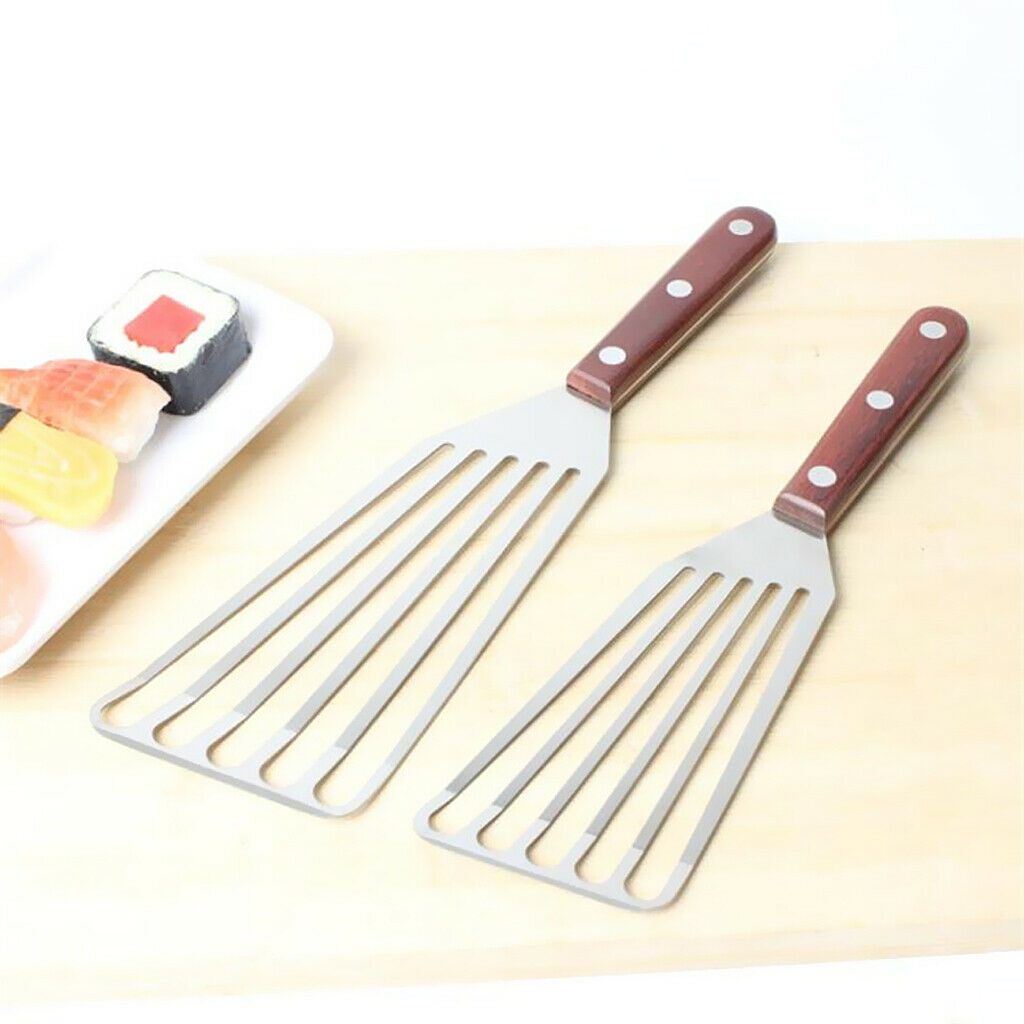 Stainless Steel Slotted Turner Spatula Kitchen Cooking Utensils Stir-fry -S