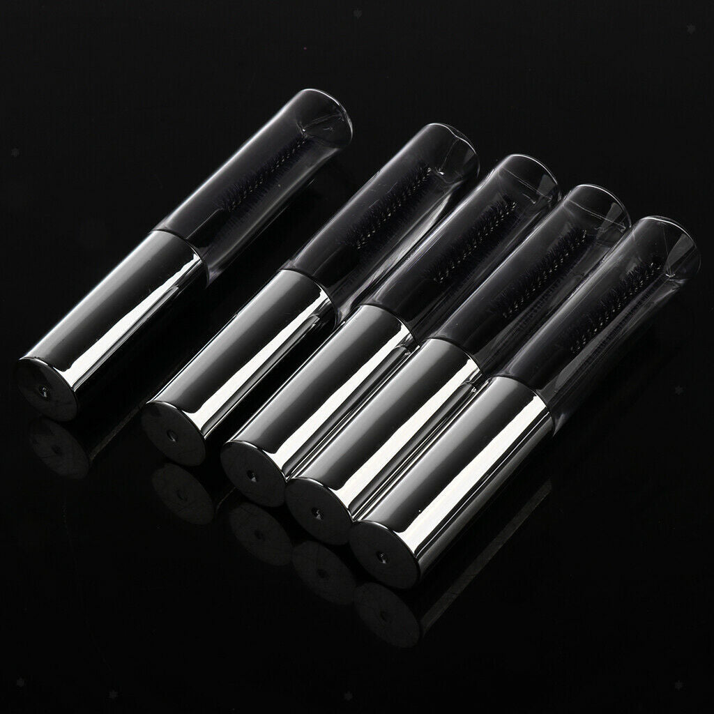 5 Bottles of Mascara Container, Tube, Bottle with Eyelash Stick, Refillable