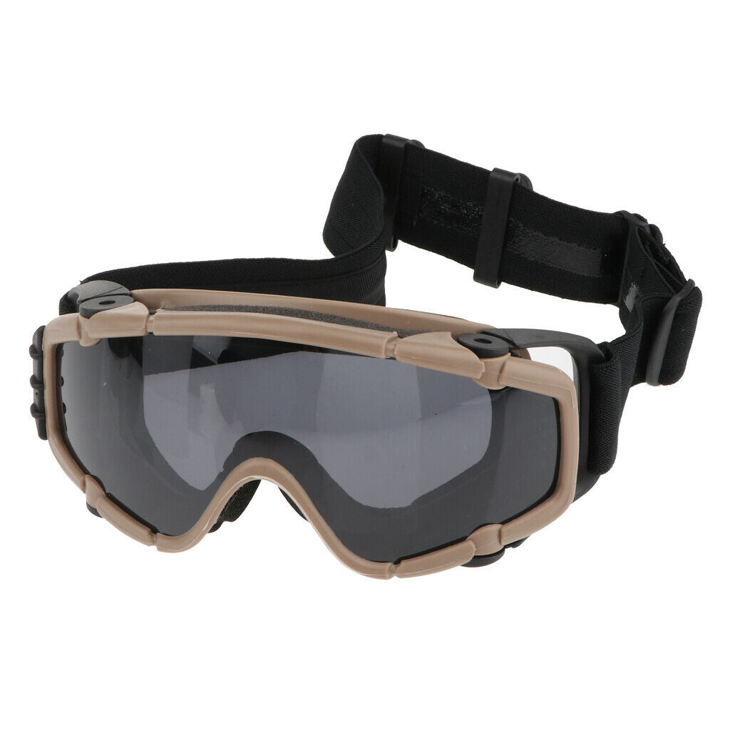 Goggle Glasses Anti Fog Dust Eye Wear Anti UV Rays with Cool Fan Khaki