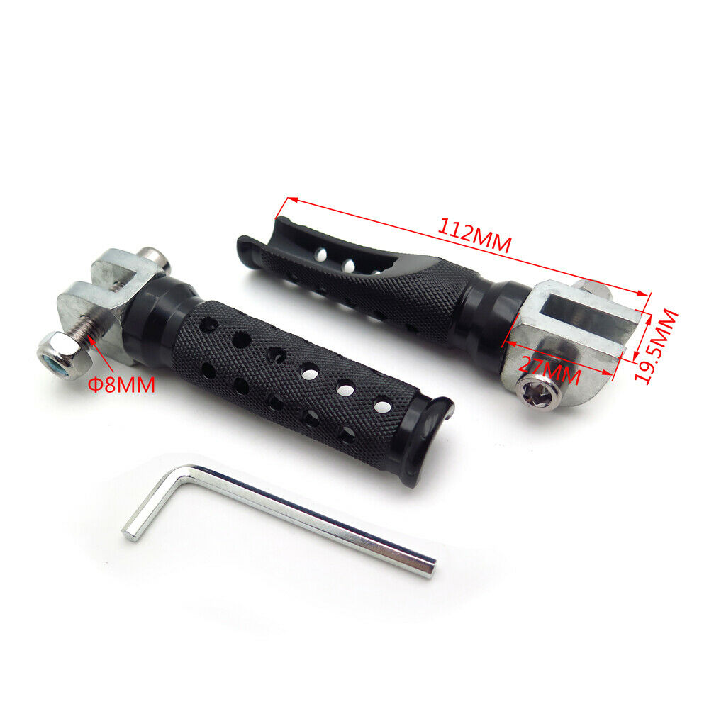 Black Foot Pegs For Yamaha FZR 600 XJ 600S YZF 600R 750R 1000 FZS1 FZ-1 R1 R6