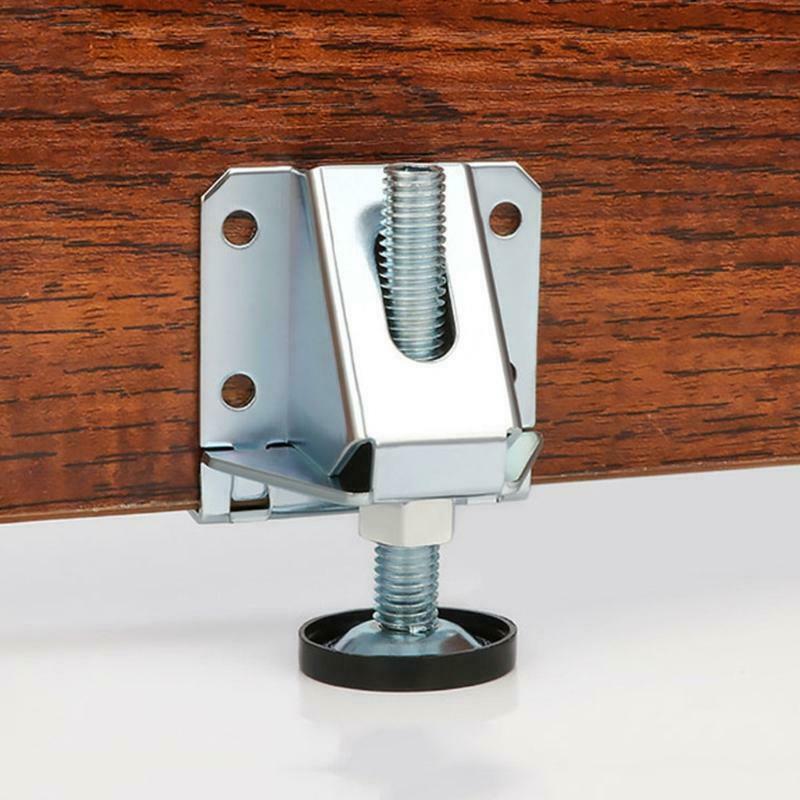 4xStainless Steel Wardrobe Leveling Feet for Uneven Ground, Unbalanced Furniture