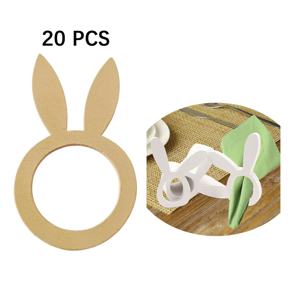 20Pcs Wood Napkin   Serviette Holder Wedding Banquet Tissue Countertop