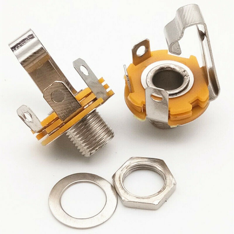Metal Sophomore Core 6.5 Socket Mono Socket Can Be Fixed 6.35 Switch Microphone