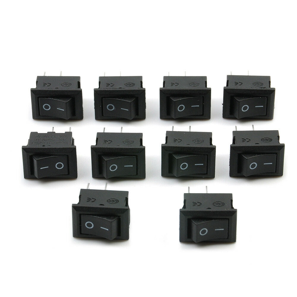10PCS Car Truck Boat Round Rocker 12V 16A 2-Pin ON/OFF Toggle SPST Switches Tool