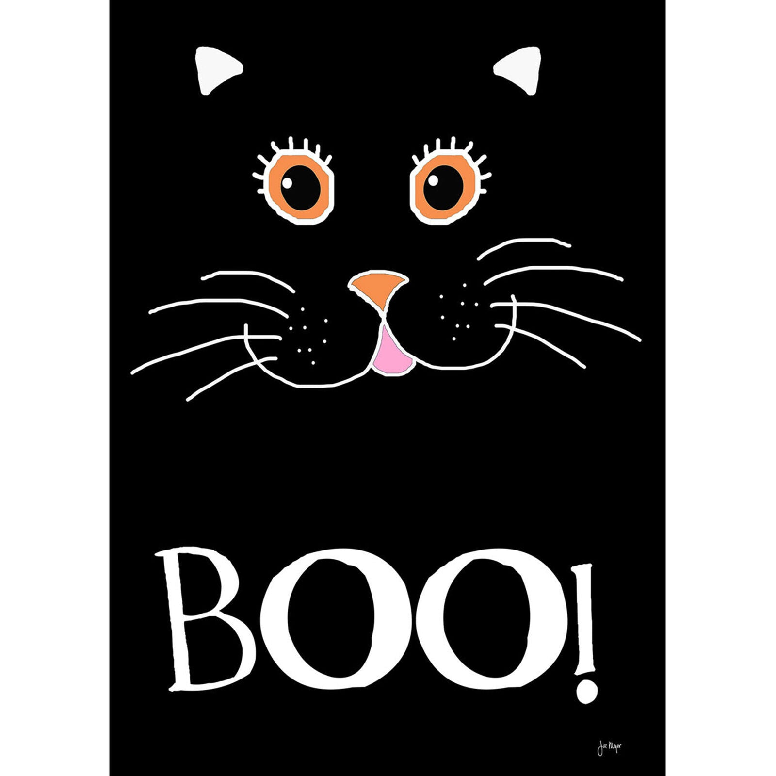 Toland Boo Cat 28 x 40 Cute Halloween Black Kitty House Flag