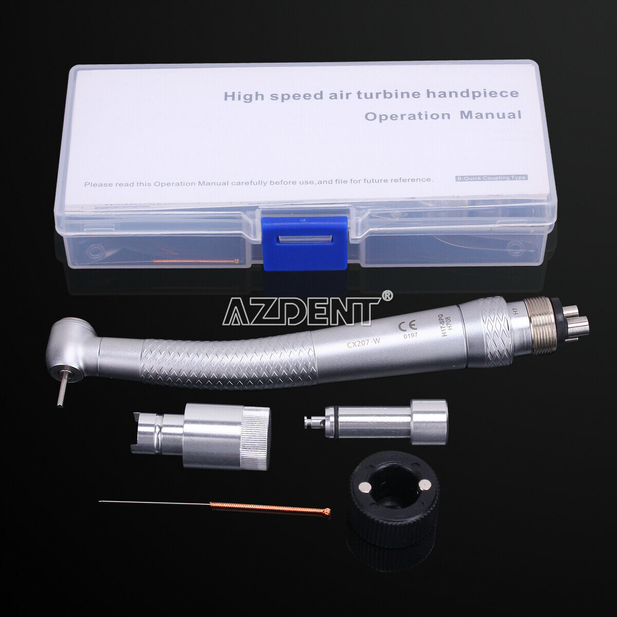 20X COXO Dental 4 Holes High Speed Handpiece Push 3 Water Spray & Quick Coupling