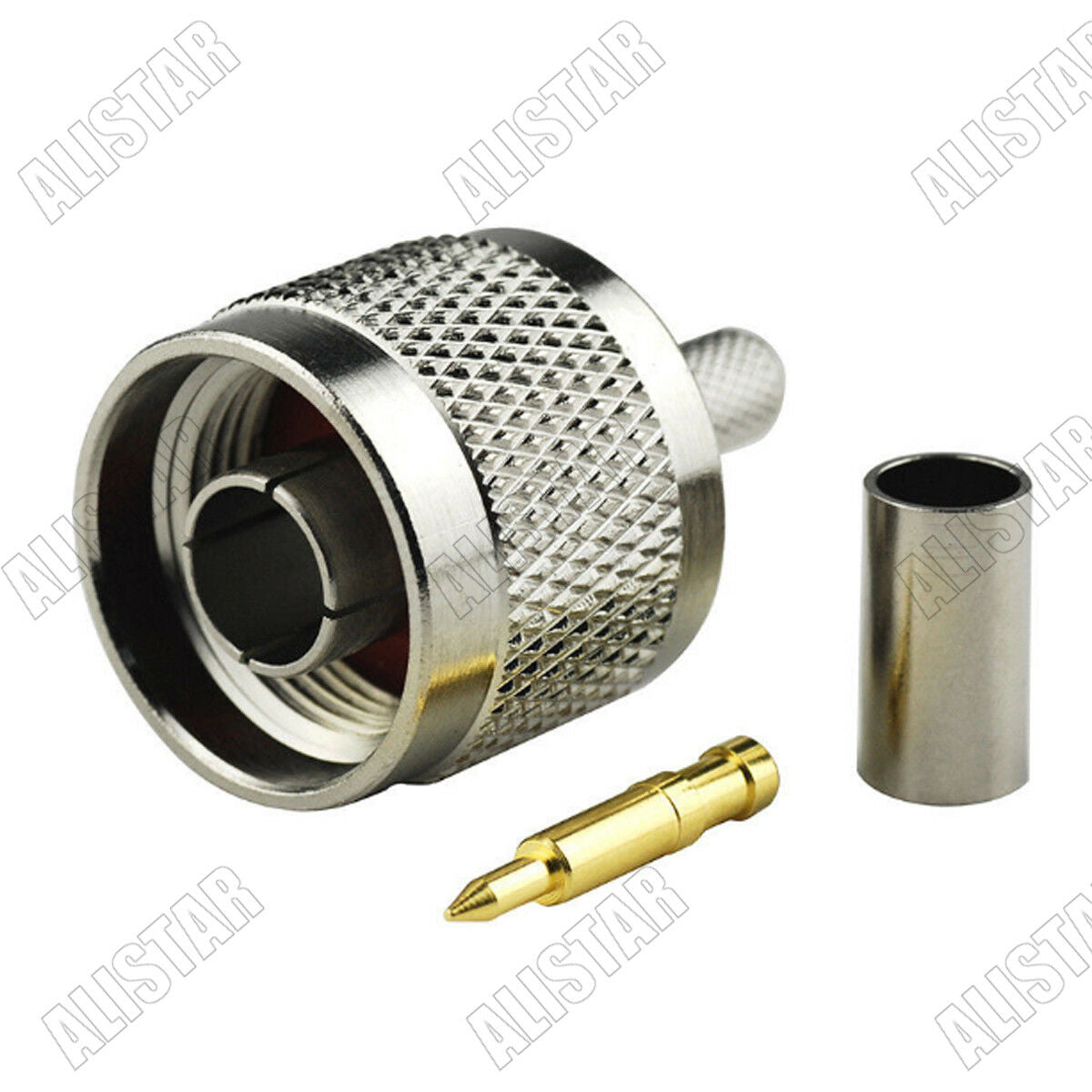 10x N Type Male Plug Solder Crimp Connector for LMR-200 Coaxial Cable LMR200 New