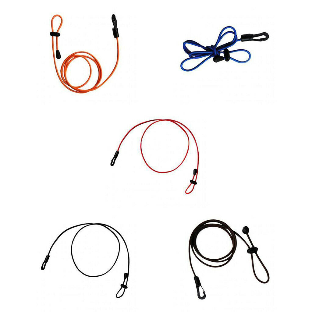 5 Pieces Durable Kayak Paddle Leash Canoe Fishing Rod Holder Shock Cord