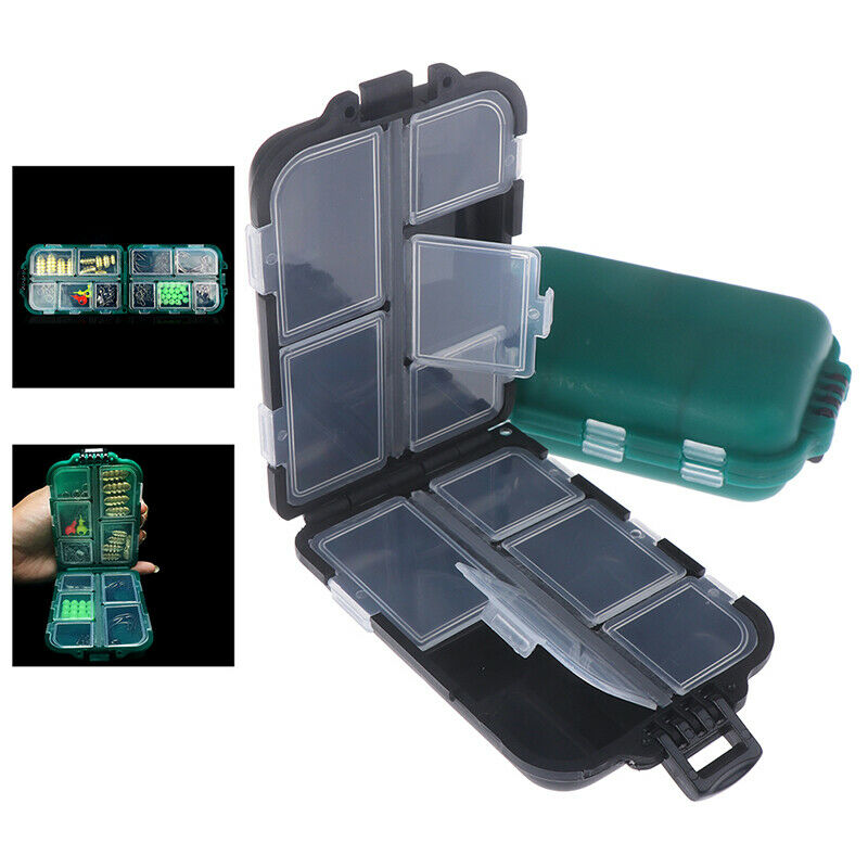Fishing Lures Box Storage Fish Accessory Bait Tackle Plastic Compartment .l8