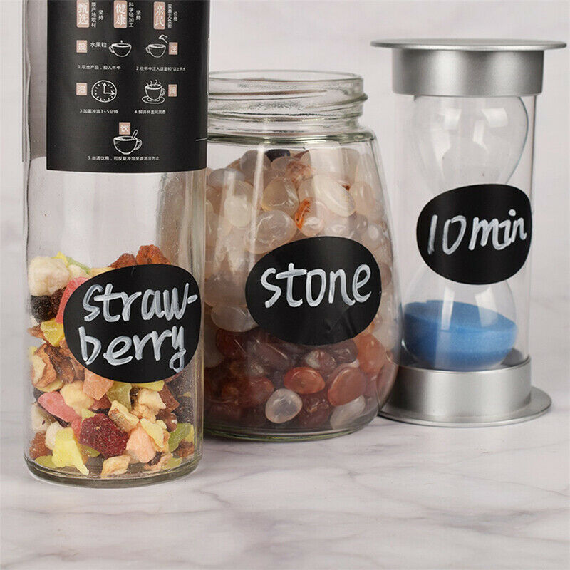 60Pcs/Set Waterproof Kitchen Home Jars Bottles Tags Blackboard Labels Sti.l8