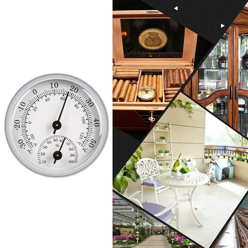 Premium Decorative Wall Thermometer Hygrometer -20 and 120 F /-30 and 50 C