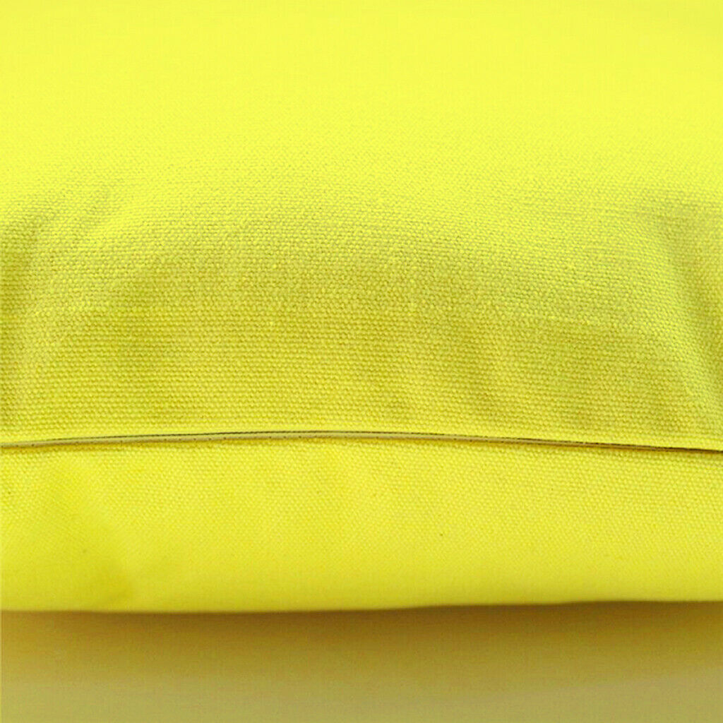 45cm * 45cm Cotton Linen Pillow Case Throw Pillowcase Home Car Decor Yellow