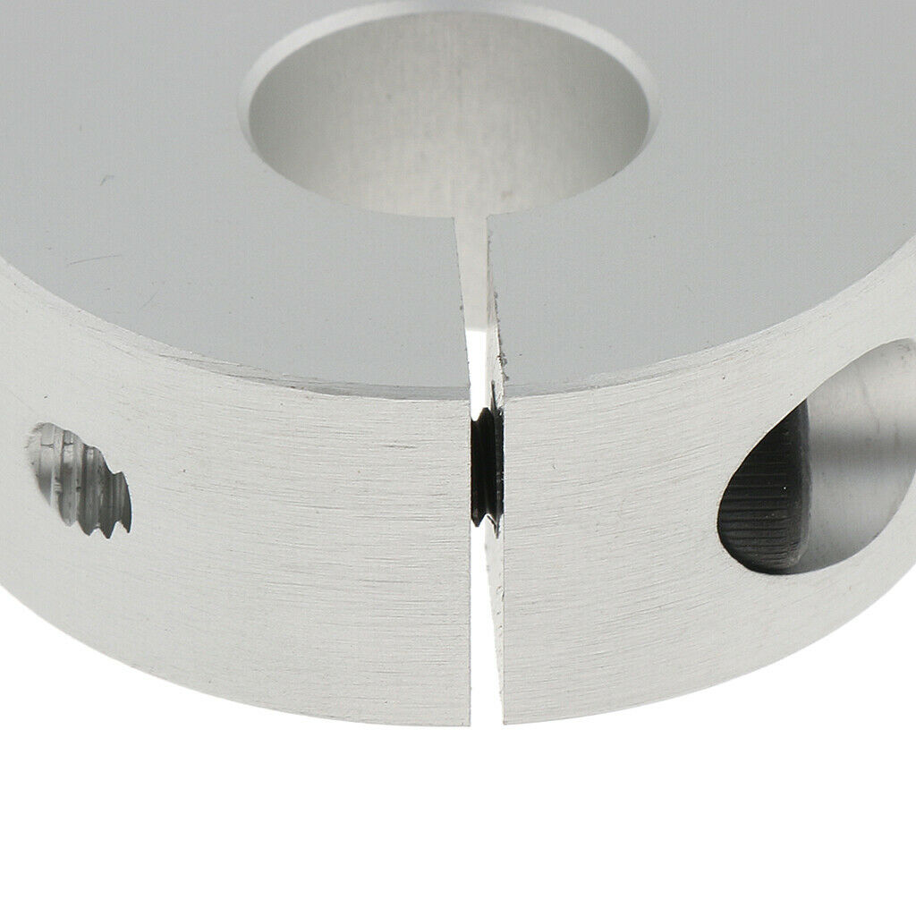 2 Pcs Solid Aluminum Split Ring Stop Collar, Drill Bit Shaft Depth Stop 10mm