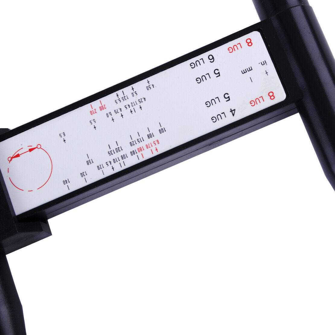 Rim Wheel Tire Bolt Pattern PCD Measuring Gauge Tool Ruler 4-8 Lug Car Truck An