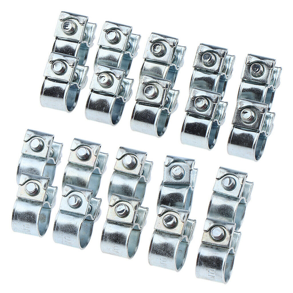 Set of 20 Injection Style Hose Clamps Hose Clip Assortment Kit For Petrol