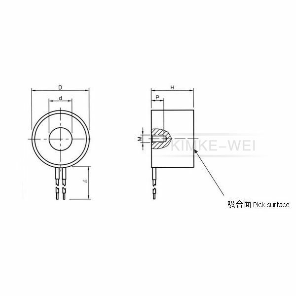 12V DC 5.5 LB 2.5kg Electric Lifting Magnet Electromagnet Solenoid Lift Holding