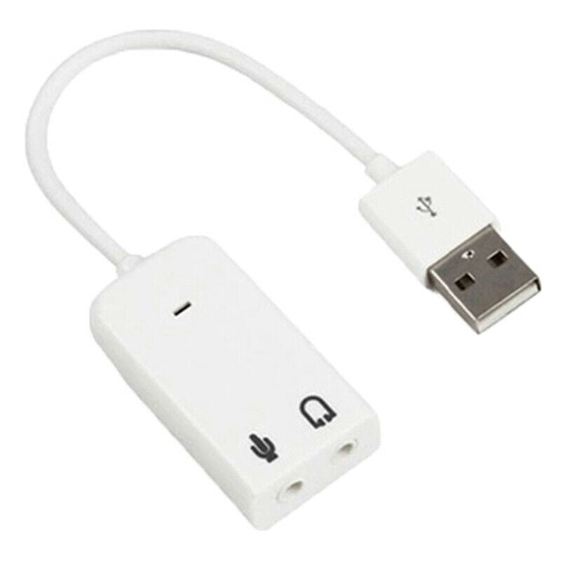 External USB Audio Sound Card Adapter 7.1 Virtual Channel With Cable 3.5m.l8
