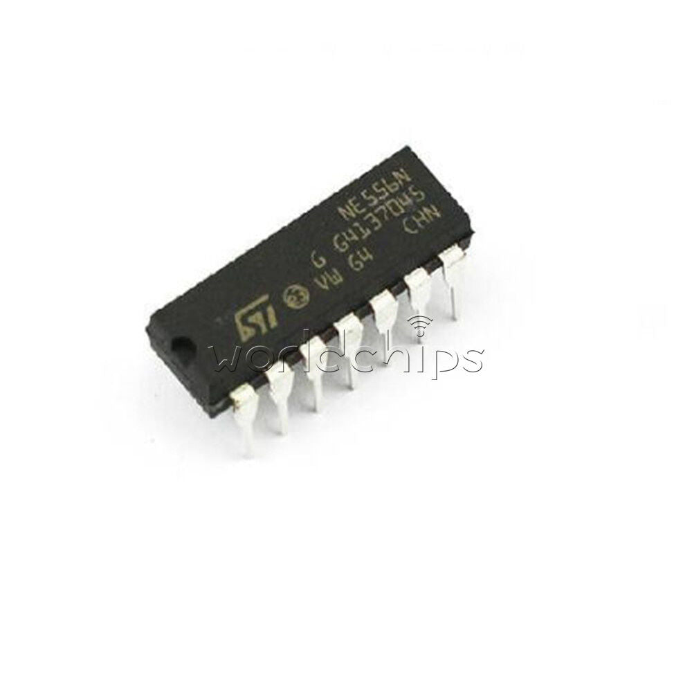 5PCS NE556N DIP-14 200mA RoHS 556 Dual Timer IC 4 Pack DIP14