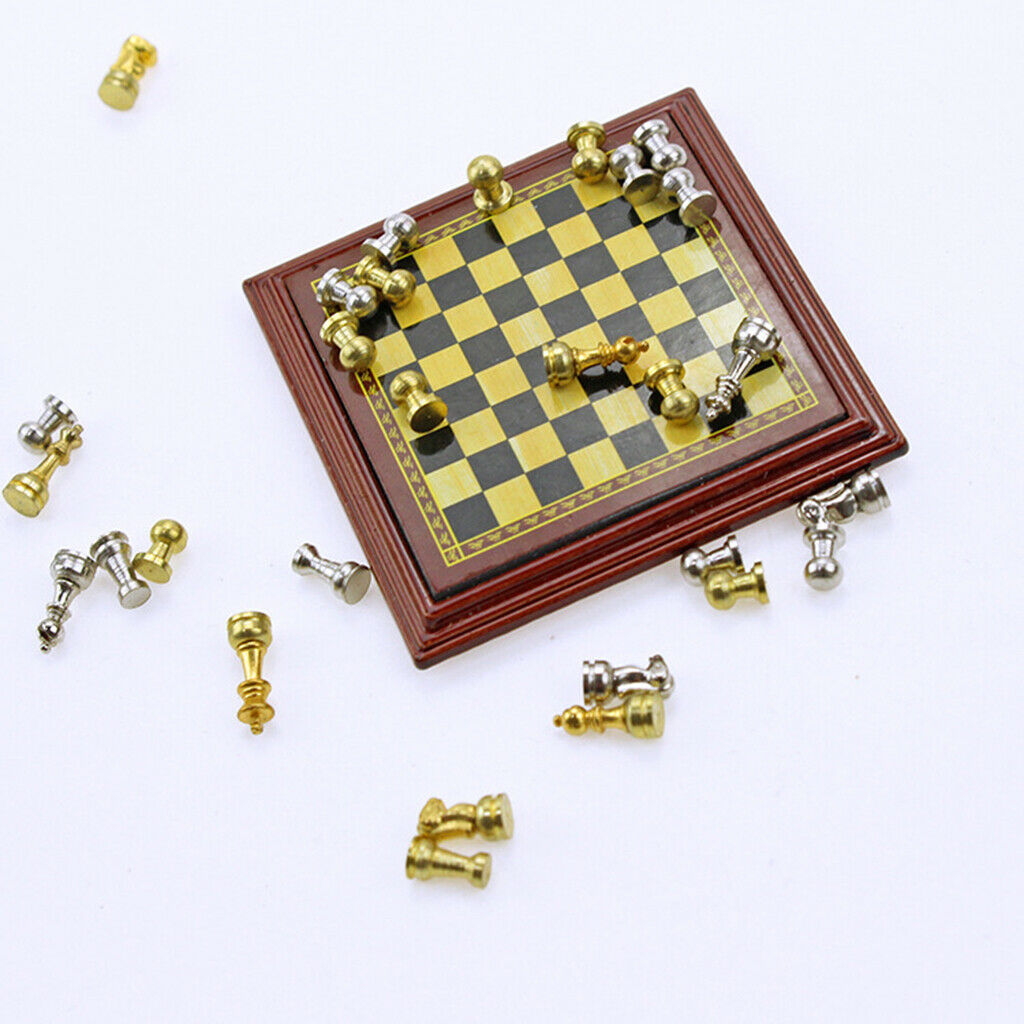 Mini Chess Set 48x48mm Small Board Game Travel Pocket Games Gift New