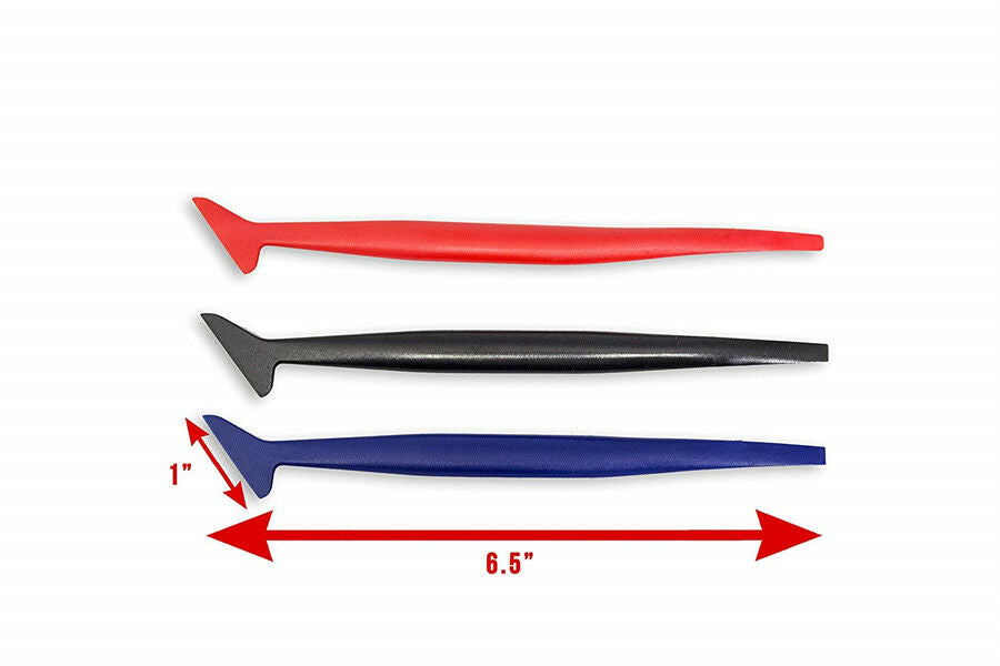 3Pcs Universal Auto Car Vinyl Wrap Tuck Tools Gasket Micro Squeegee Window Tint