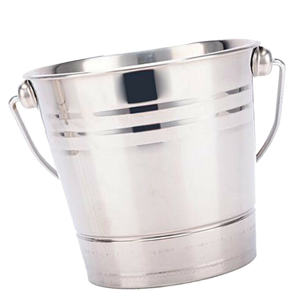 Polished Ice Bucket Champagne Wine Beer Cooler Party Cafe Bar Supply 3qt
