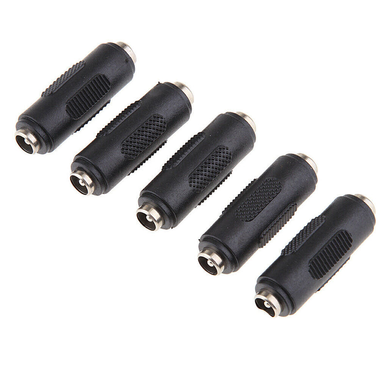 5 Pieces DC Power Adapter 5.5x2.1mm Female To 5.5x2.1mm Female