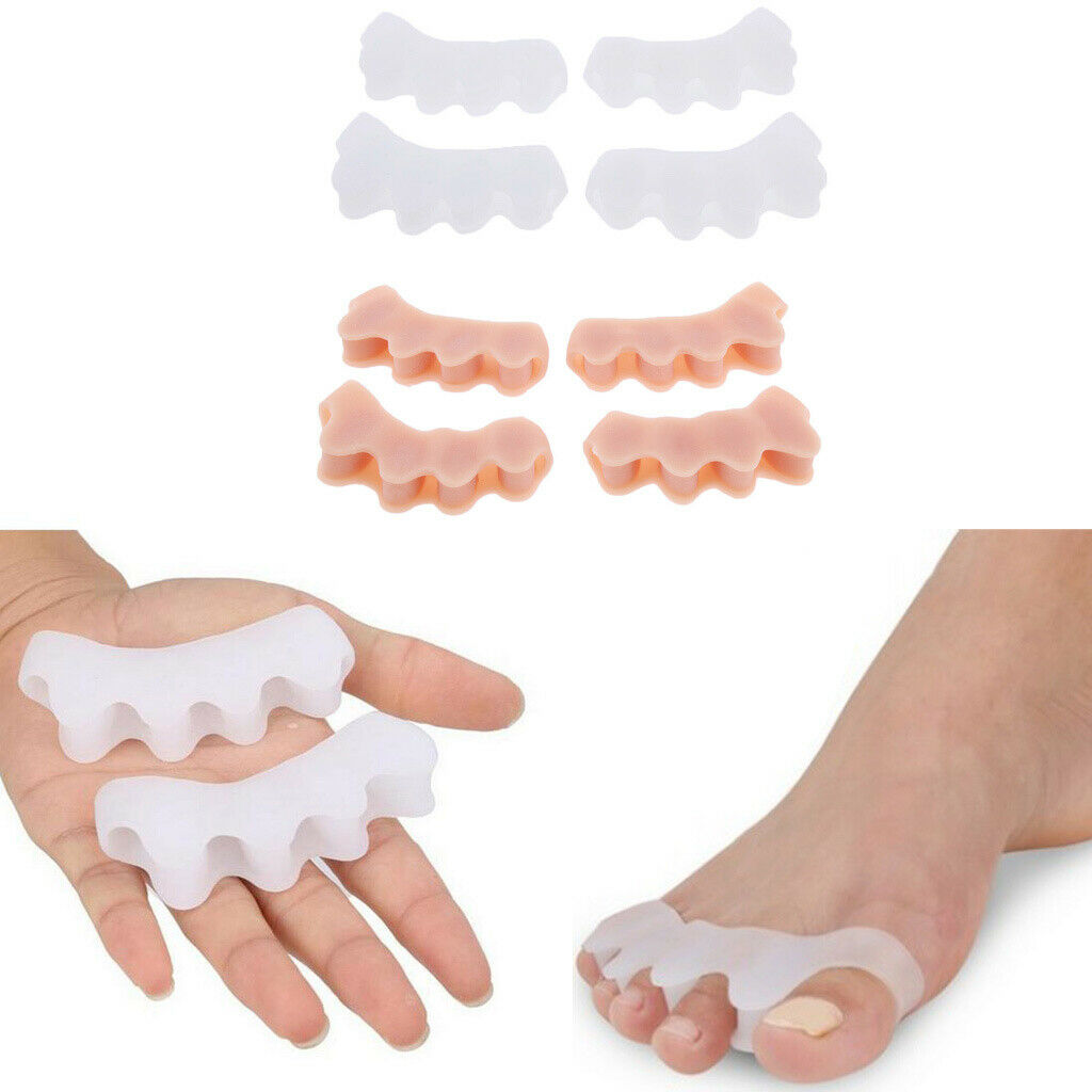 4Pairs Silicone Toe Stretchers Separators Spacer Bunion Protectors Men Women
