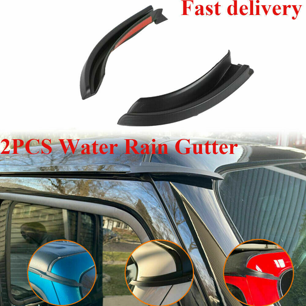 2PCS Water Rain Gutter Extension Car Fit For Jeep Wrangler JL 18-20 Gladiator JT