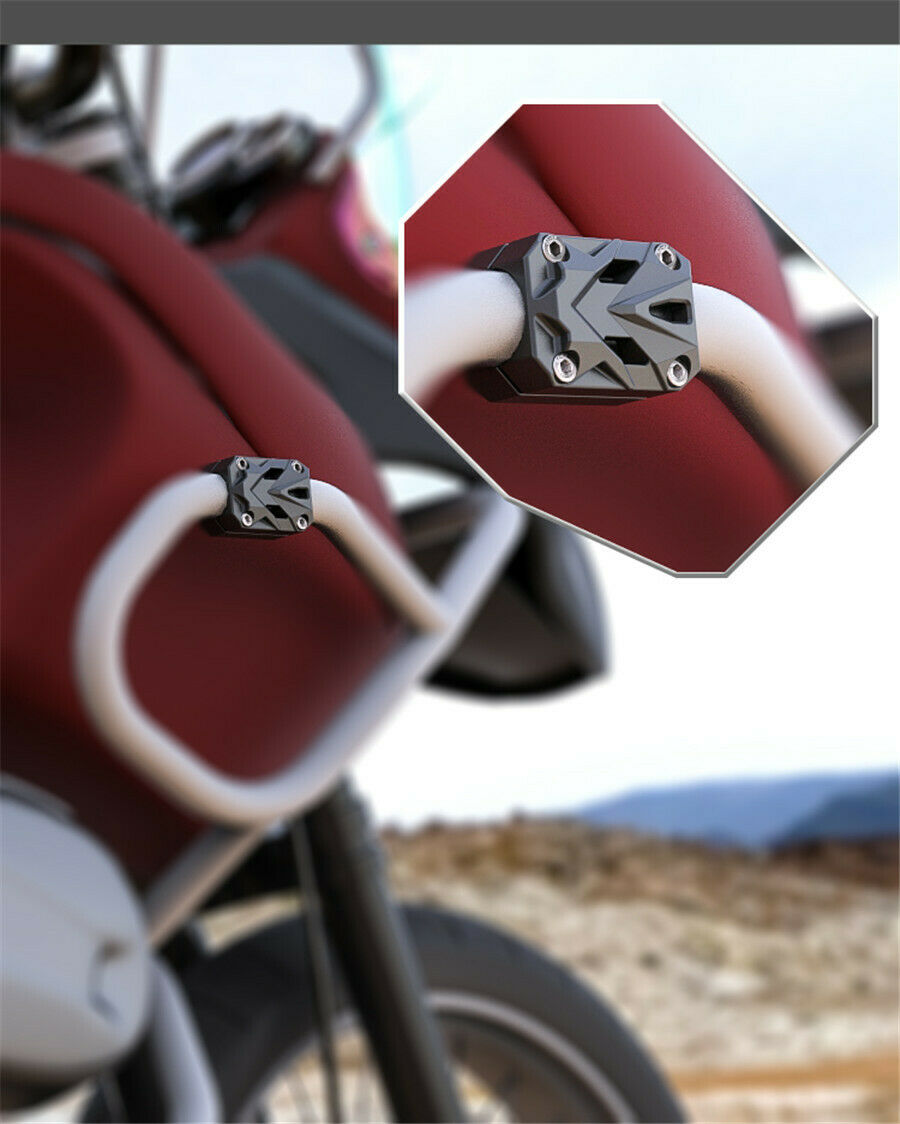 motorcycle Bumper Clamps rubber buffer protection modified accessories BLACK