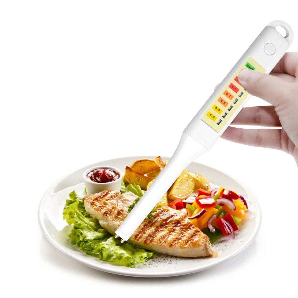 Electronic Food Salinity Tester Pen LED Indicator Salt Concentration Meter @