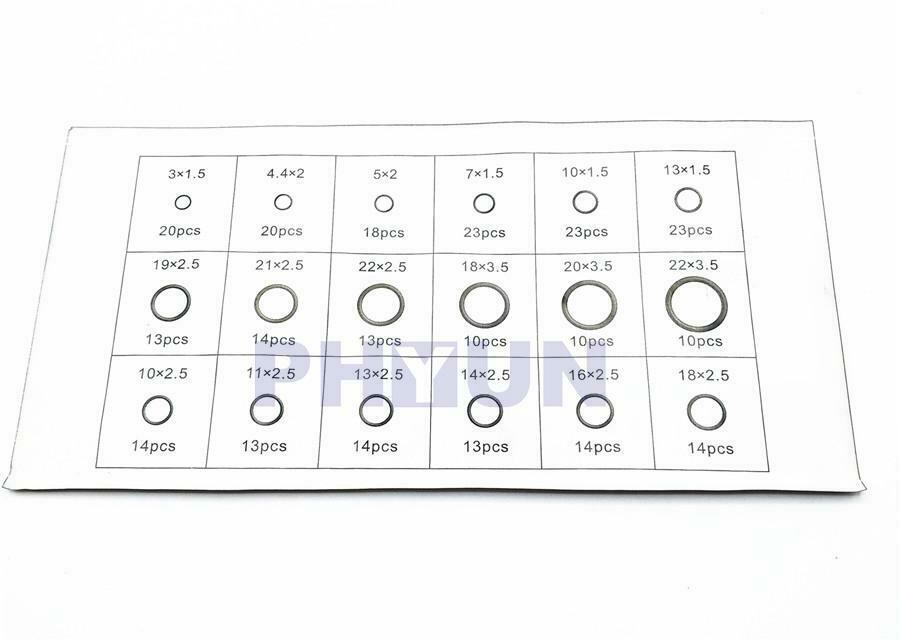 279pcs Mixed Black Rubber O-Ring Seal Gasket Kit For Car Pump Bearing Universal