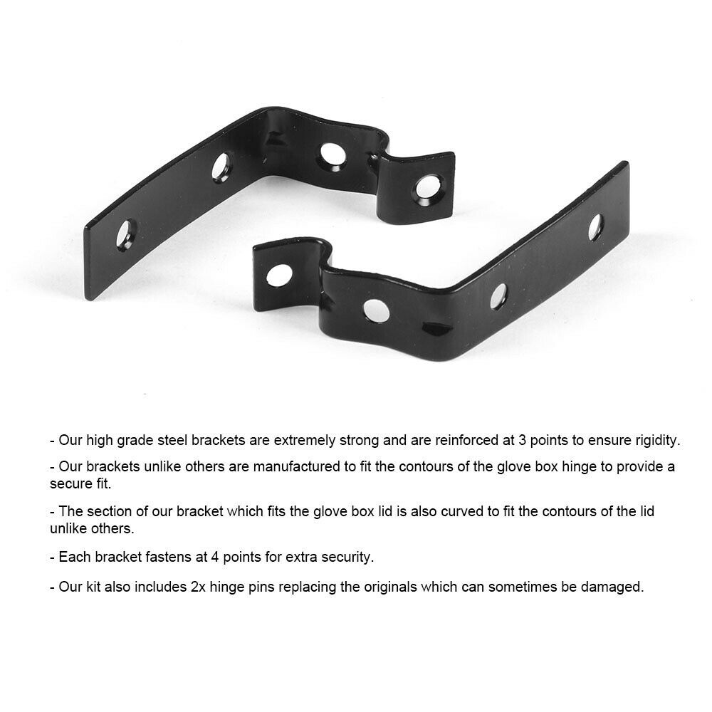 Snapped  Repair Fix Kit Brackets For Audi A4 S4 RS4 B6 B7 8E Glove Box Lid Hinge