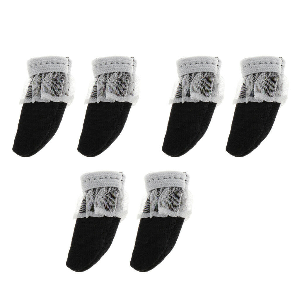 12 Pairs of Fashionable 4 Colors Lace Socks for 1/6 Dollfie BB Dress Up Accs