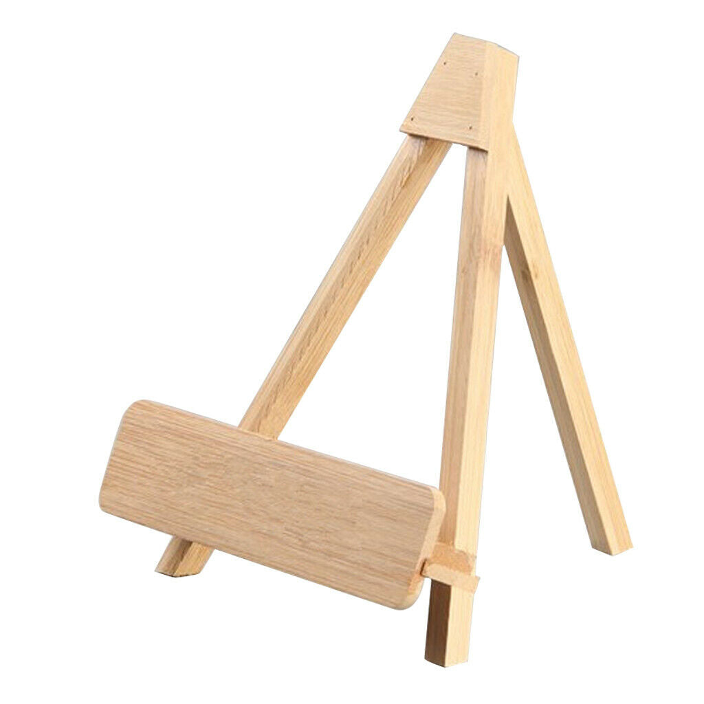 2Pcs Wood Easels Plate Display Stand Photo Picture Holder For Weddings Home