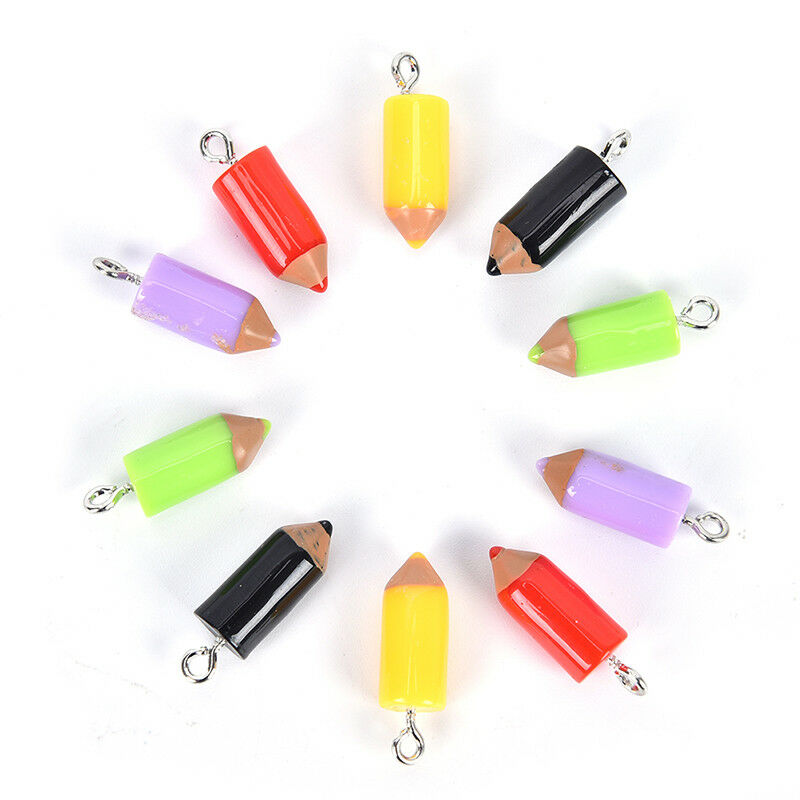 10PCS Mixed Pencil Jewelry Crafts Charm Pendant Keychain Necklace DIY J_DD