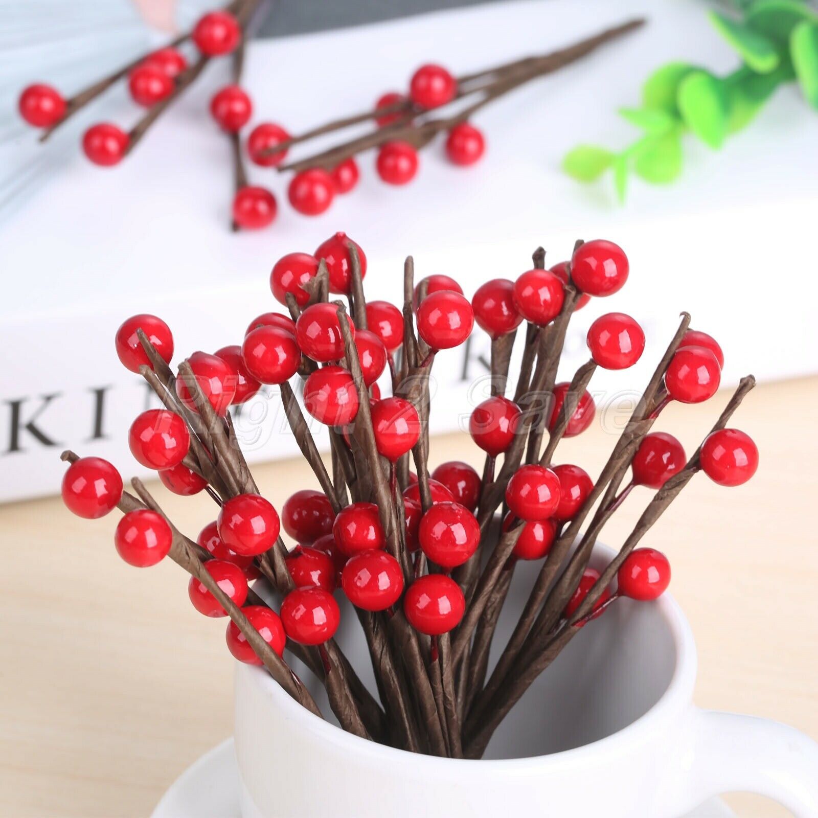 10Pcs Artificial Berry Bacca Bouquet Decoration DIY Crafts Simulation Flowers