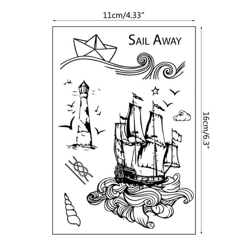 Pirate Ship Silicone Clear Seal Stamp DIY Scrapbooking Embossing Photo Album