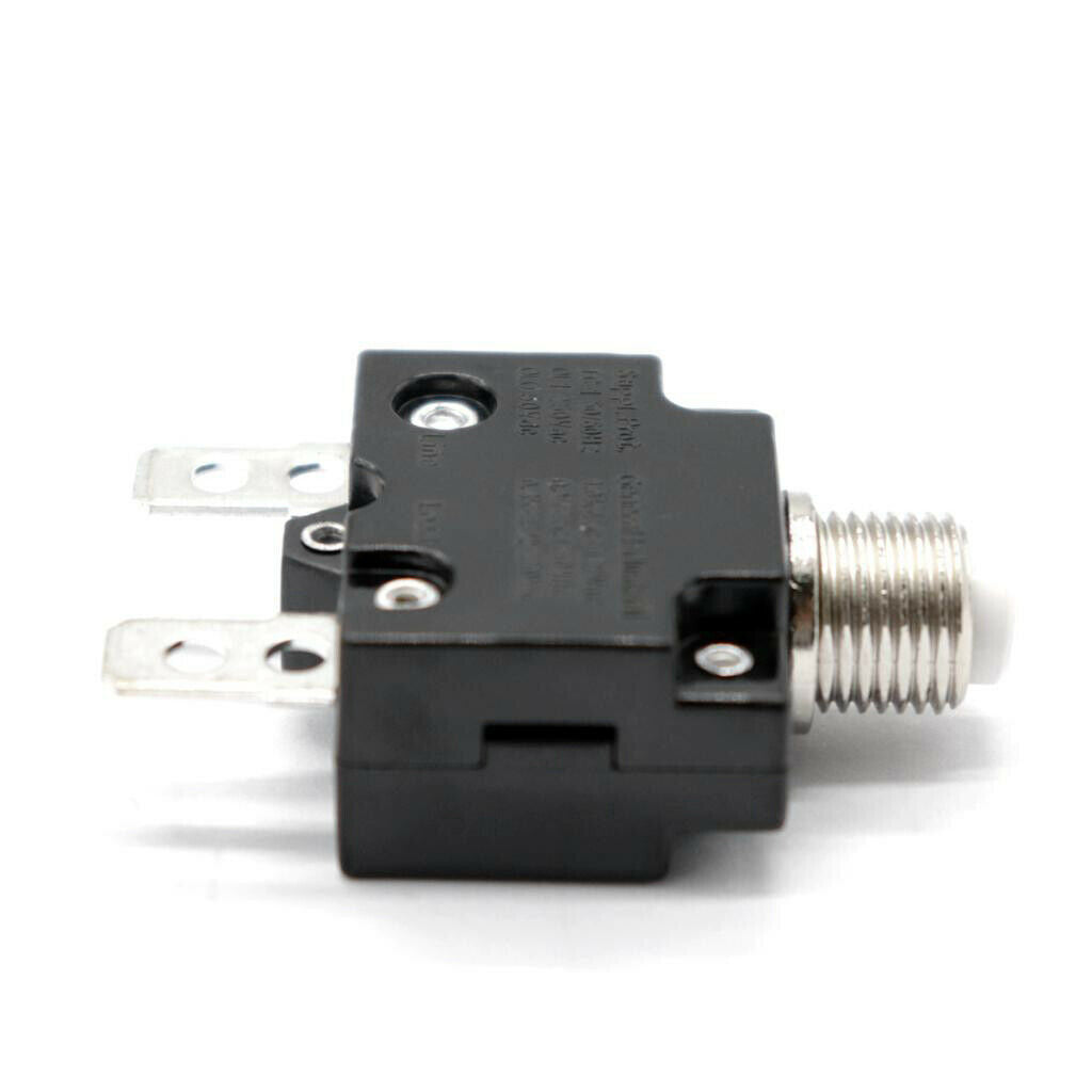 15 Amp Thermal Overload Protector, DC50V Push Reset Button Circuit Breaker with
